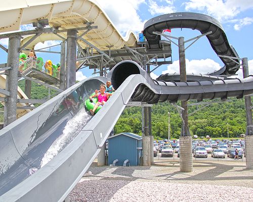 Midnight Express water slide at the Laguna Splash Water Park