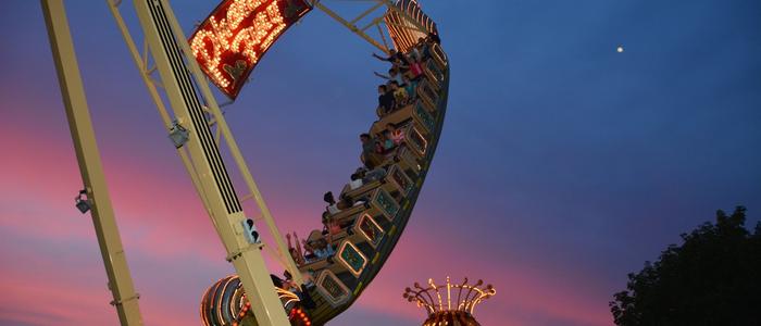 guests enjoying the Pharaoh's Fury Family Ride at DelGrosso's Amusement Park