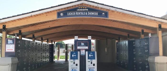 Water Side rental lockers at the Laguna Splash Water Park