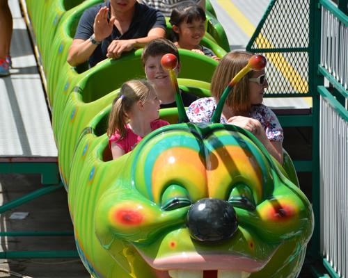 the Wacky Worm Family Ride at DelGrosso's Amusement Park