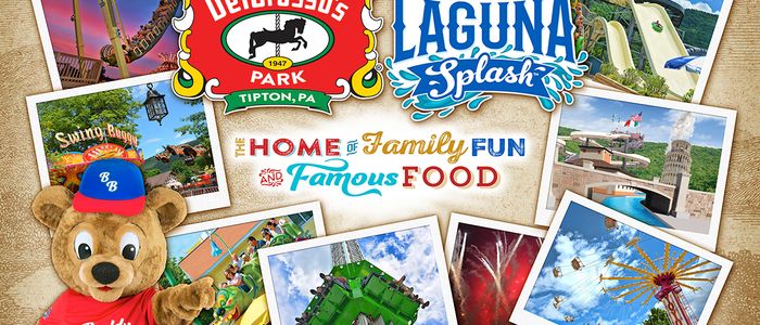 Buddy Bear with photos of DelGrosso's Park
