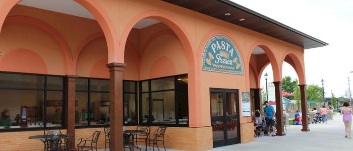 The Pasta Fresca concession building at DelGrosso's Park