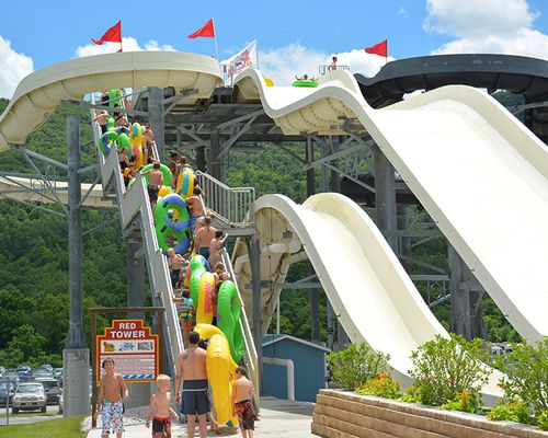 Great White water slide at the Laguna Splash Water Park