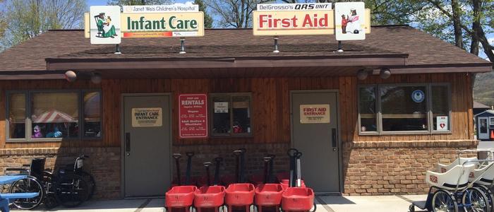 Infant Care Center and First Aid Booth at DelGrosso's Park