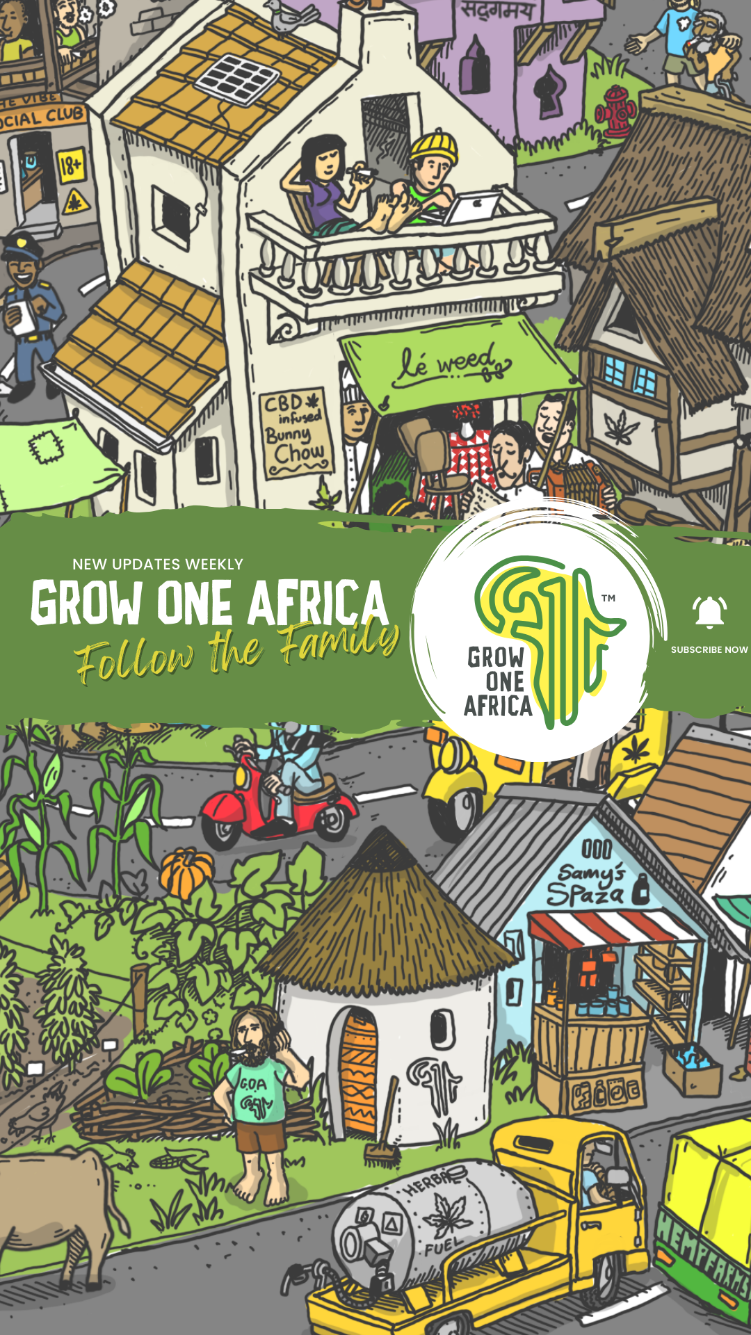 Join the Green Revolution with GROW ONE AFRICA | Building a Sustainable Future Together! Meet the incredible team at GROW ONE AFRICA who started with just a cannabis seed and a vision, and now are changing the game. From permaculture gardens to innovative technology, we are building a greener future for all! 🚀💚 Join the mission in caring for the planet and uplifting communities, with Africa at the forefront. 🌍🌱 Watch how GOA has evolved from a small business to a national force, creating jobs and driving innovation along the way! 👷‍♂️📈