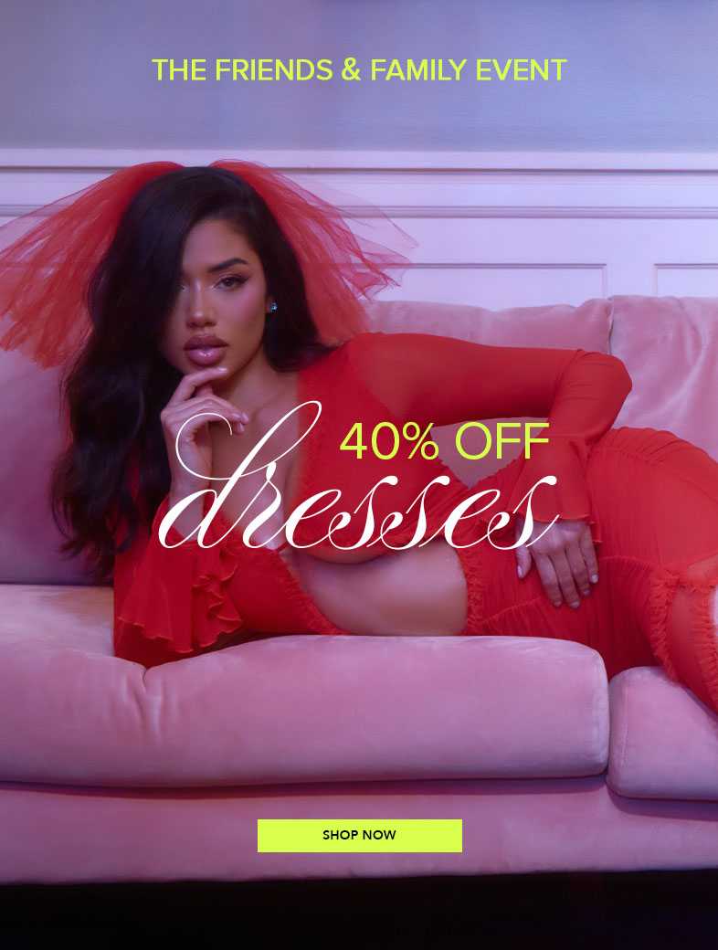 40% OFF DRESSES banner image