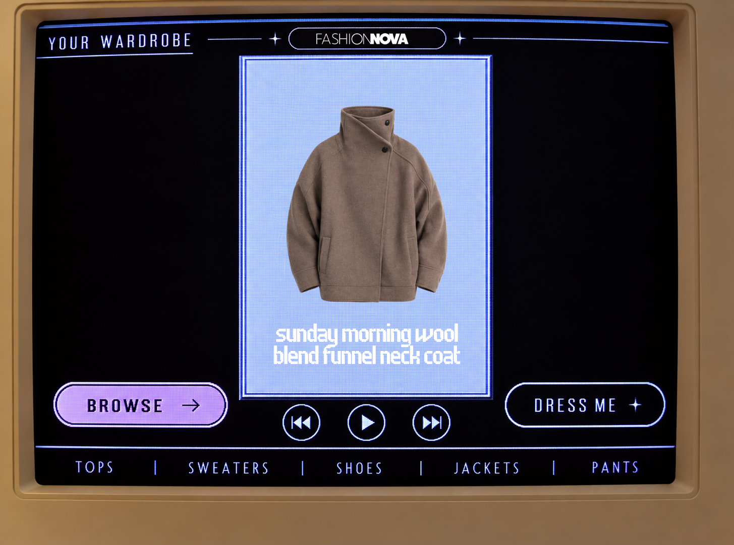 Sunday Morning Wool Blend Funnel Neck Coat