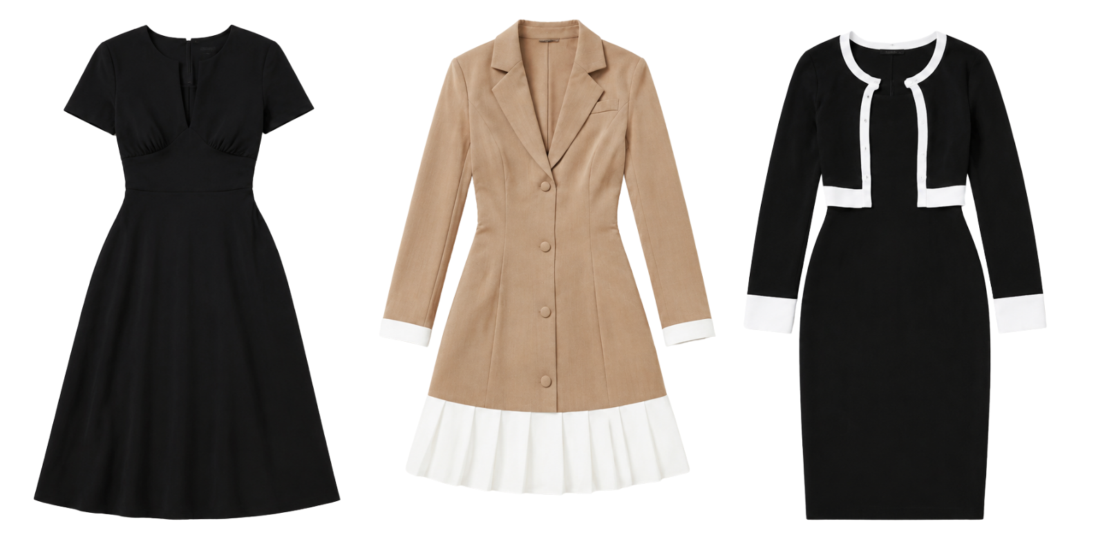 Fashion Nova Workwear Dresses and Outerwear Accessories Flat Lay Set