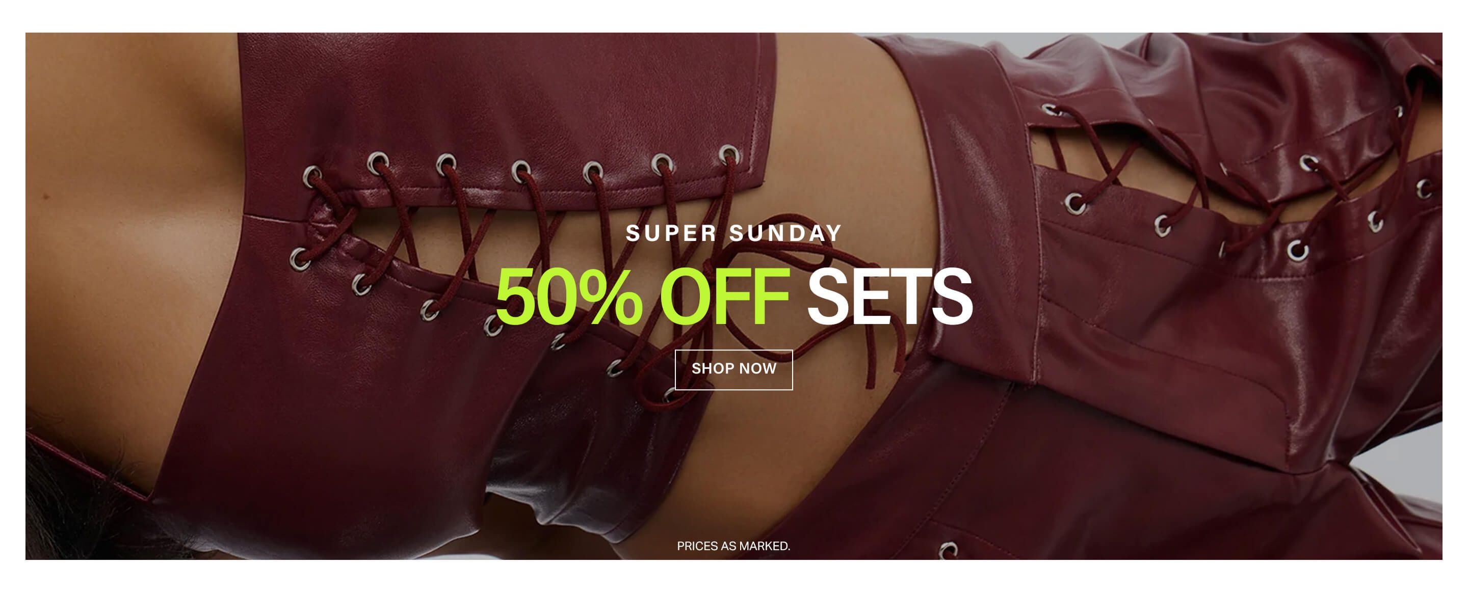 50% OFF MATCHING SETS | 02.08.26 | JRS BANNER banner