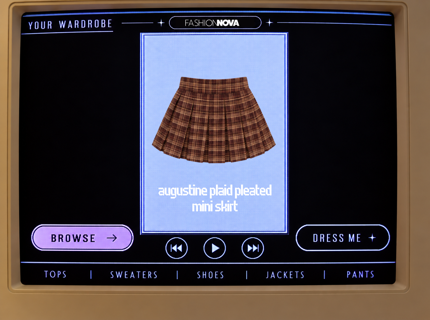 Augustine Plaid Pleated Mini Skirt