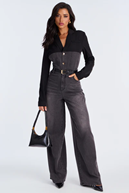 Bianca Denim Romper - Light Wash