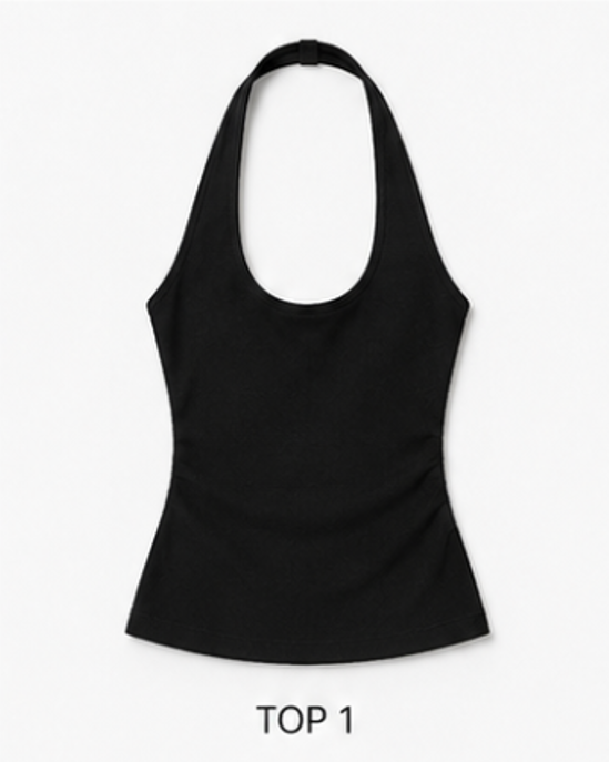 Always Classic Double Cotton Scoop Neck Halter Top