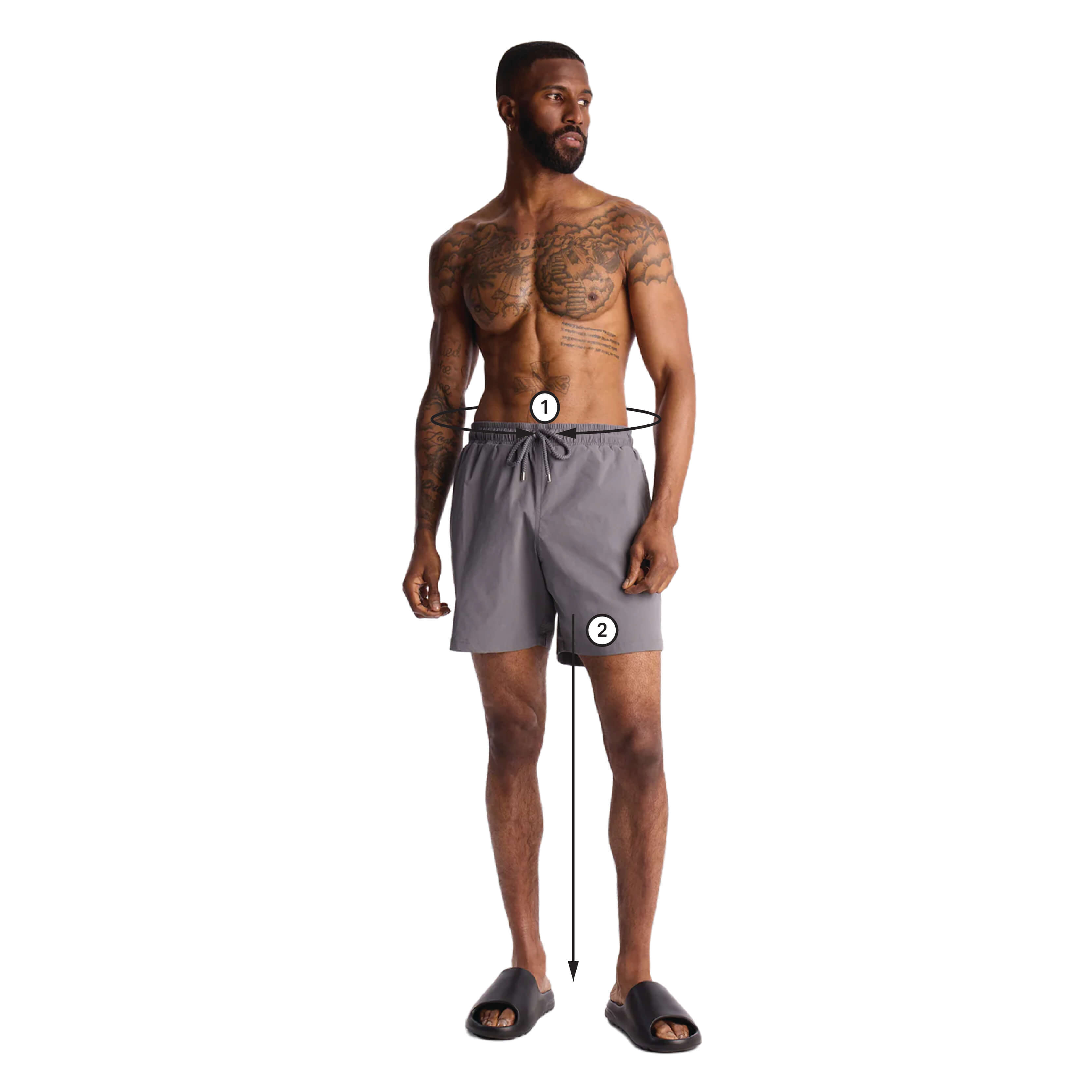 Surfer's Paradise Photoreal Swim Trunk 7″ - Blue/combo | Fashion Nova