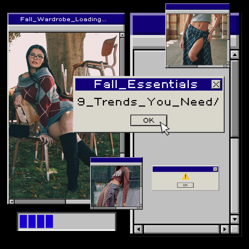 Fashion Nova fall essentials 2026 featured image with women modeling plaid, knitwear, and fall trend outfits.