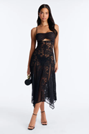 evening dresses 1940 style Fashion Nova Women's Blue Lace Long Sleeve Maxi Mermaid Dress Size S main image 1
