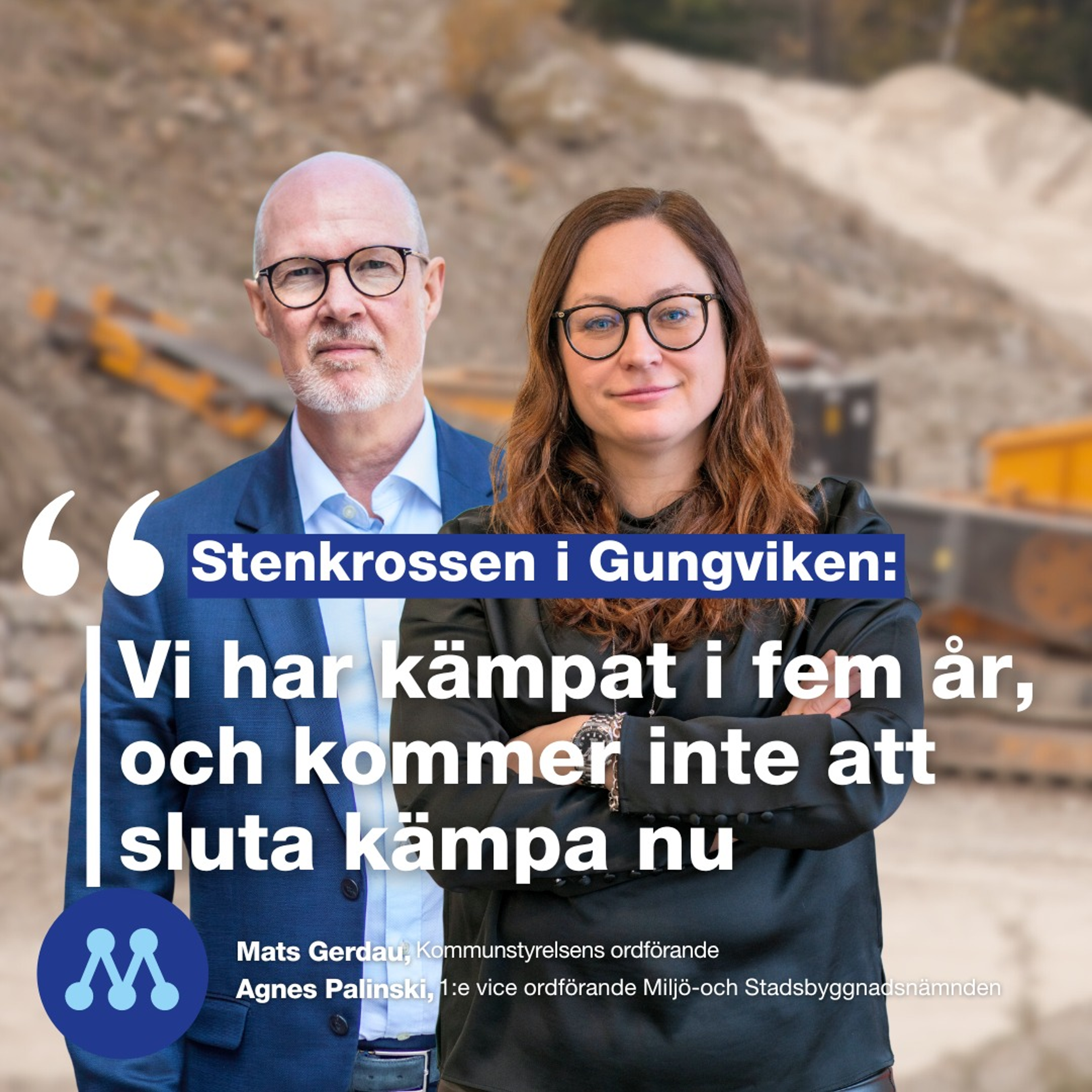 Vi fortsätter kämpa emot en stenkross i Gungviken