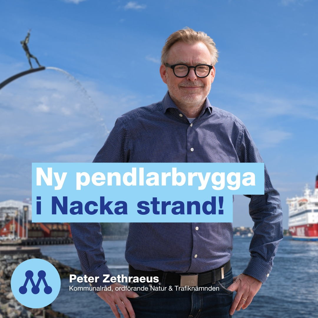 Ny pendlarbrygga i Nacka strand