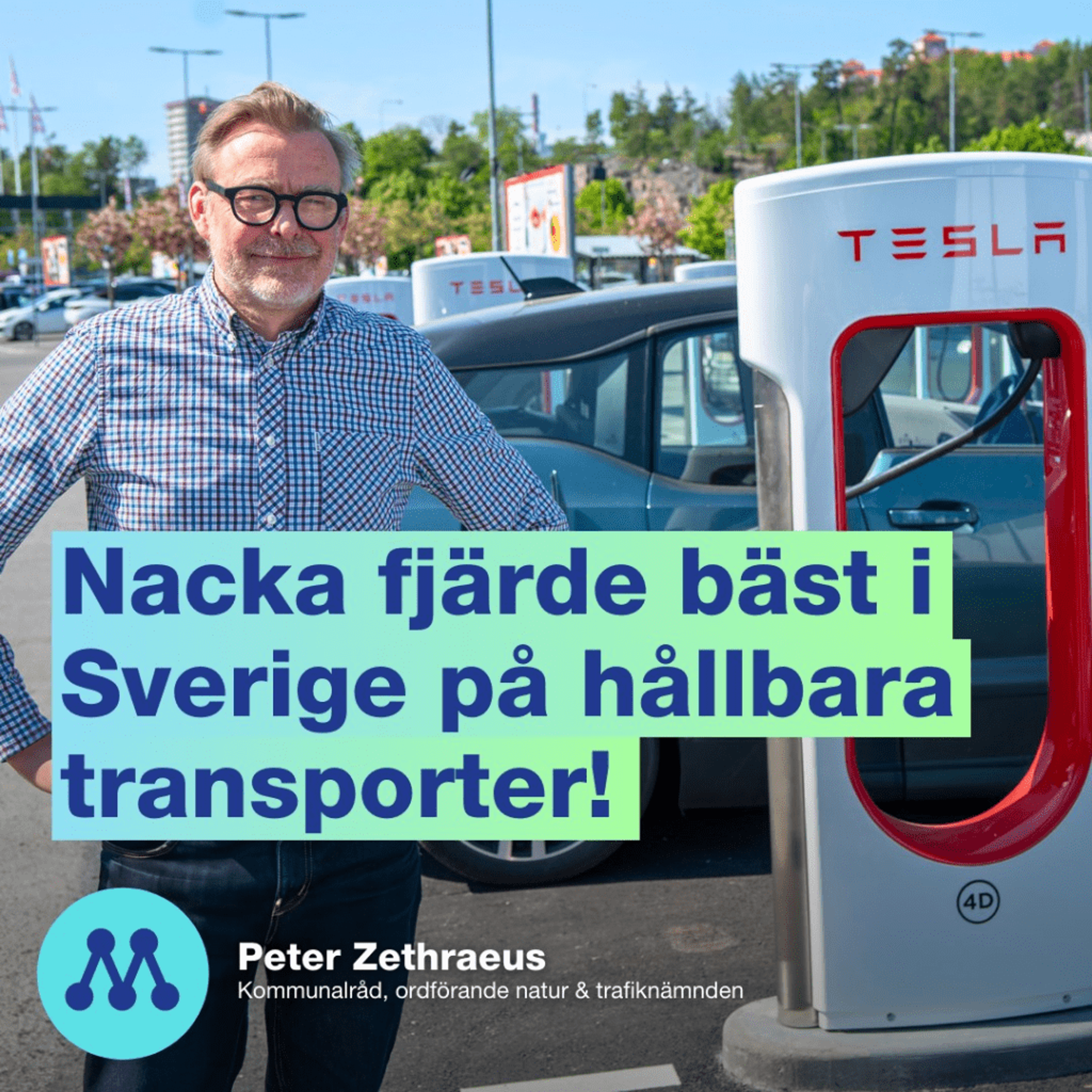 Nacka fjärde bäst i Sverige på hållbara transporter!