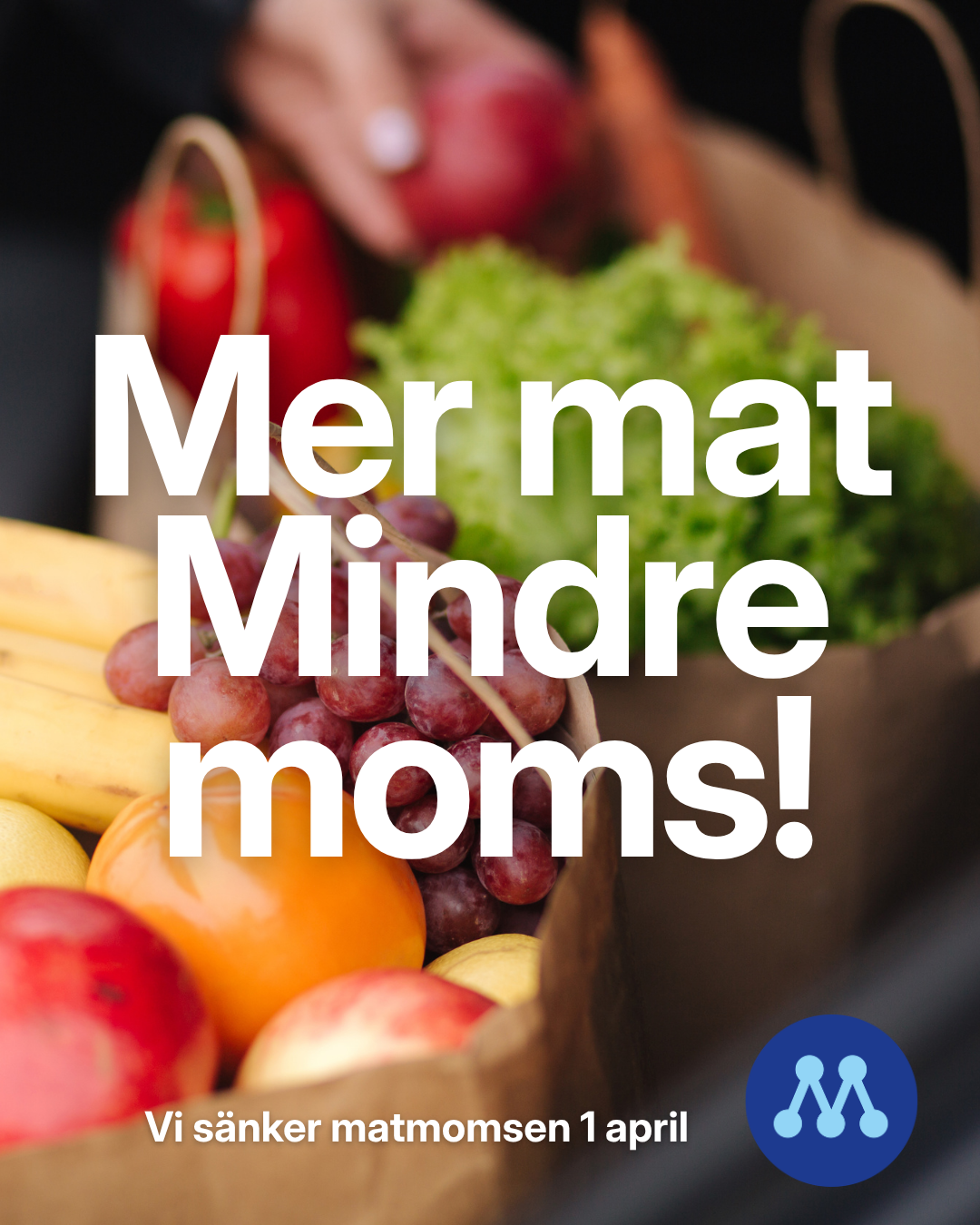 Nu halverar vi skatten på mat