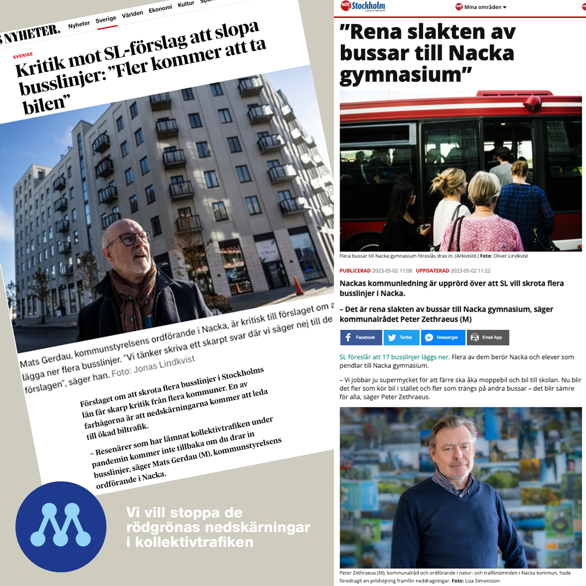 Stoppa nedskärningarna i kollektivtrafiken