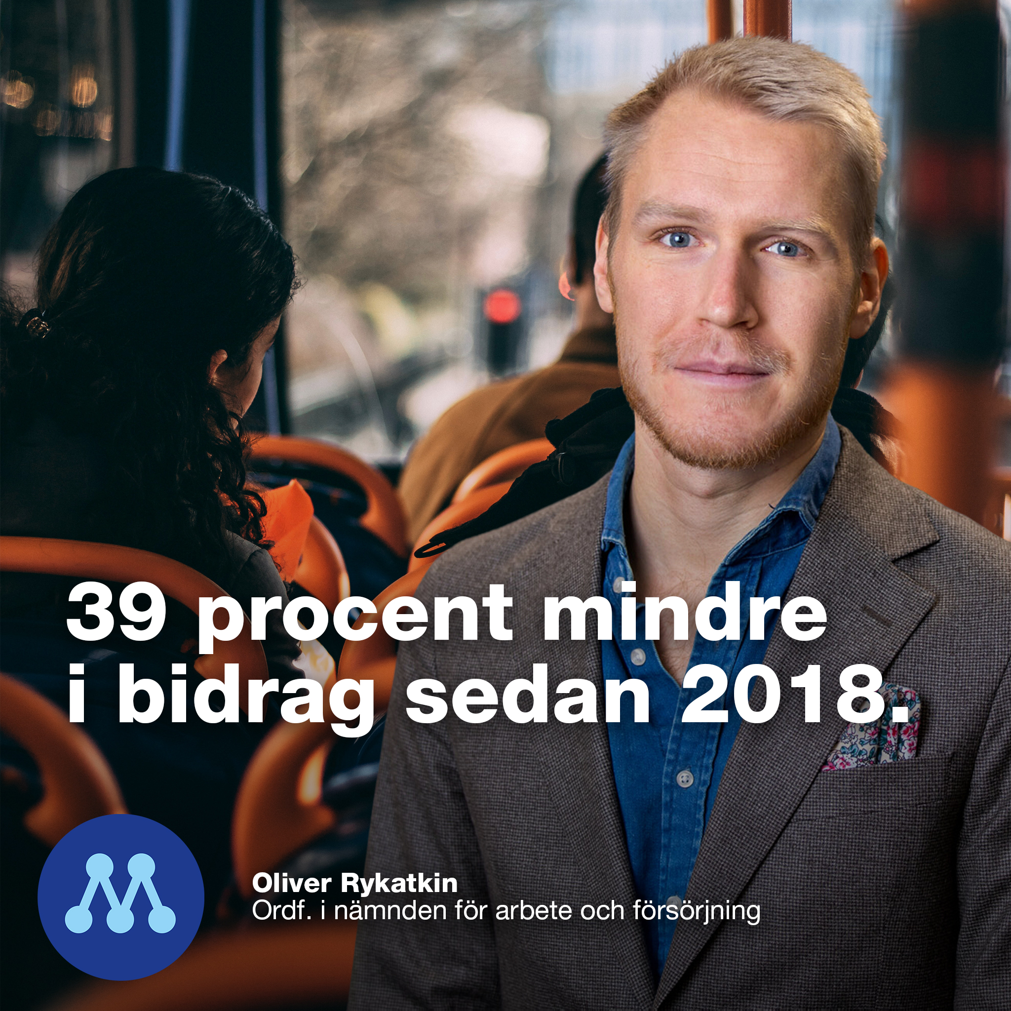 Lägre bidrag och arbetslöshet i Nacka