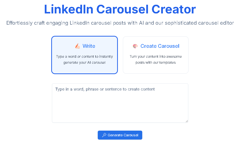 LinkedIn Carousel Creator