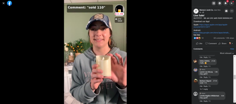 Facebook Live Sale Facebook Live Sale