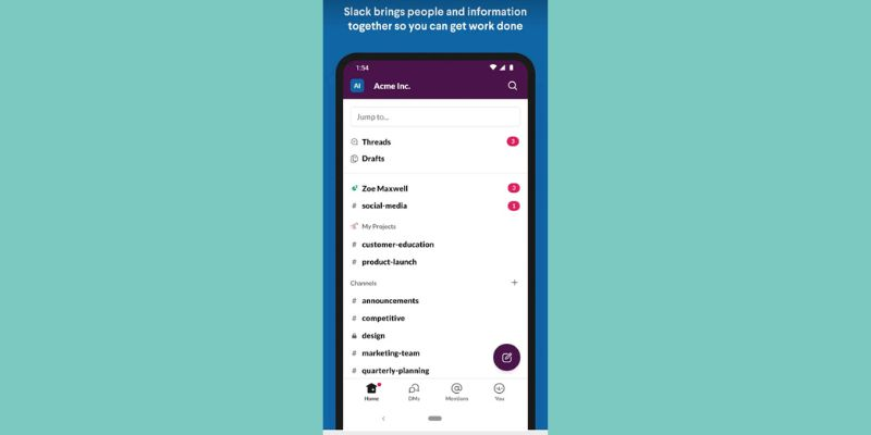 Slack Mobile App Slack Mobile App