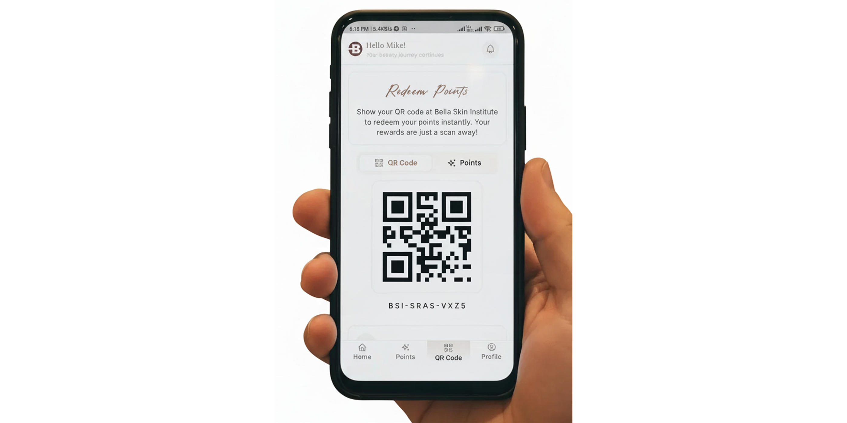 QR Code for Points Earning