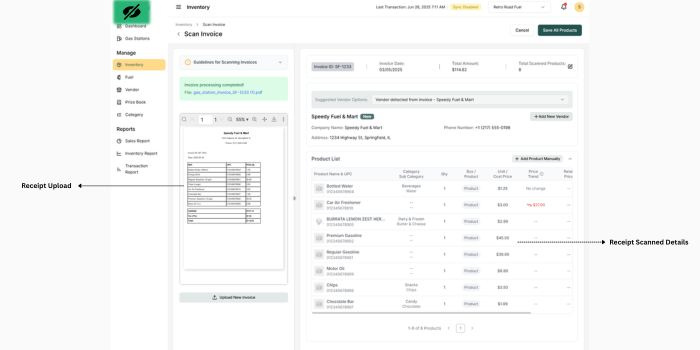 Invoice Uploaded Screen Invoice Uploaded Screen