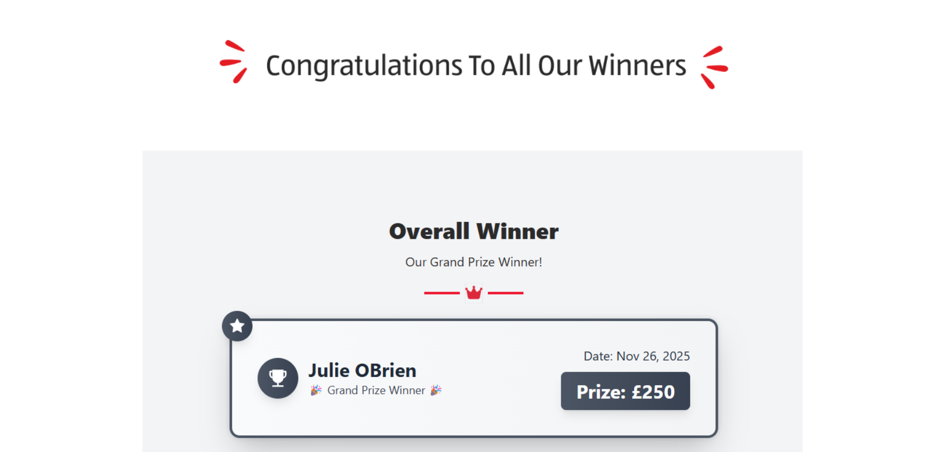 Competitions & Weekly Draws