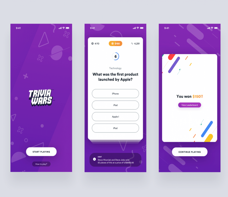 Trivia Game App for Employees