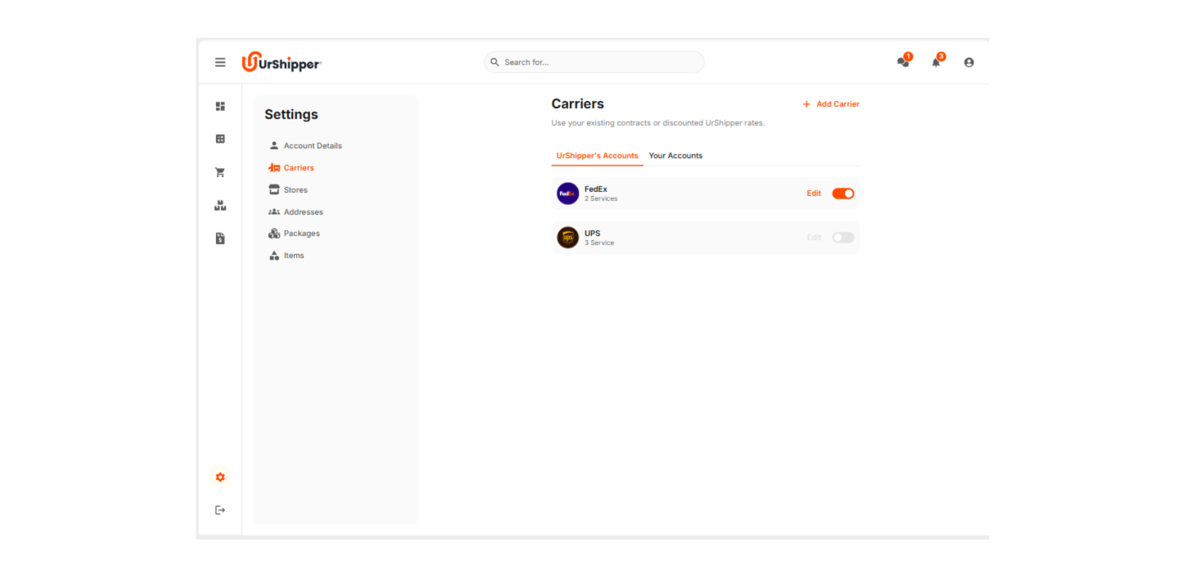 Multi-Carrier Shipping