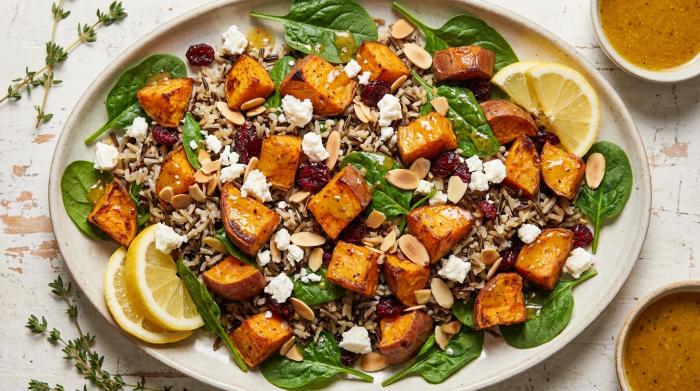 Sweet potato salad in a large bowl