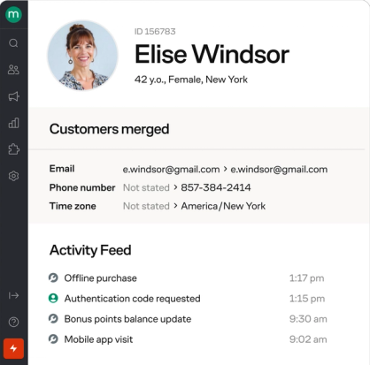 Customer profile in Maestra