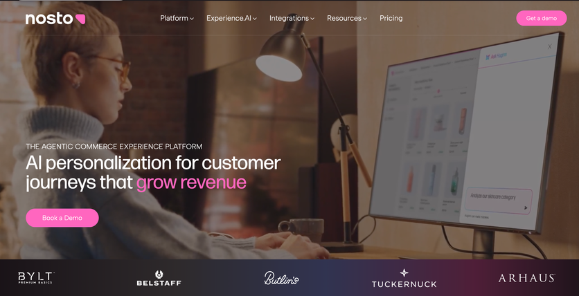 Nosto homepage