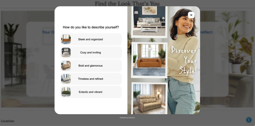 Furniture Fair on-site style quiz