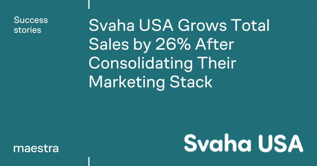 Svaha USA stopped exporting customers between five tools (Maestra case study)