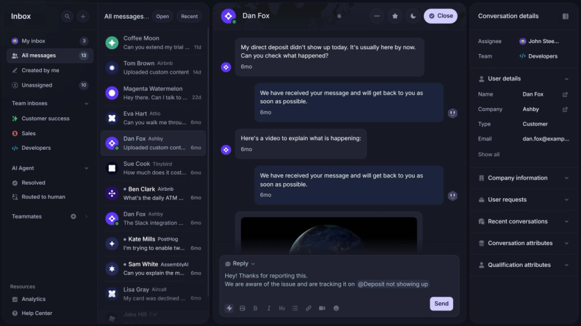 Featurebase unified inbox
