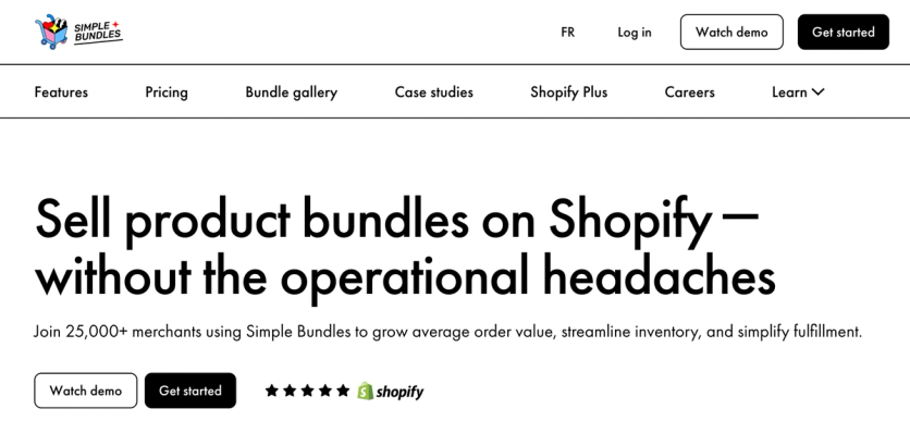 Simple Bundles homepage