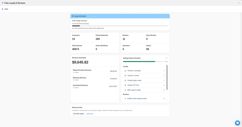 Yuko's unified dashboard