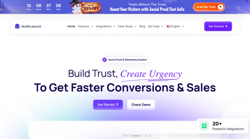 NotificationX homepage