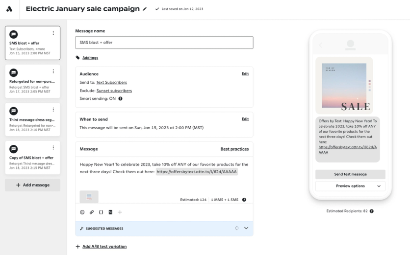 Attentive’s Campaign Composer