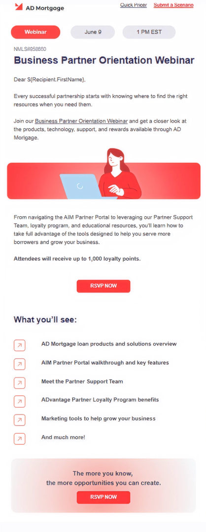 New minimalist email template with single CTA