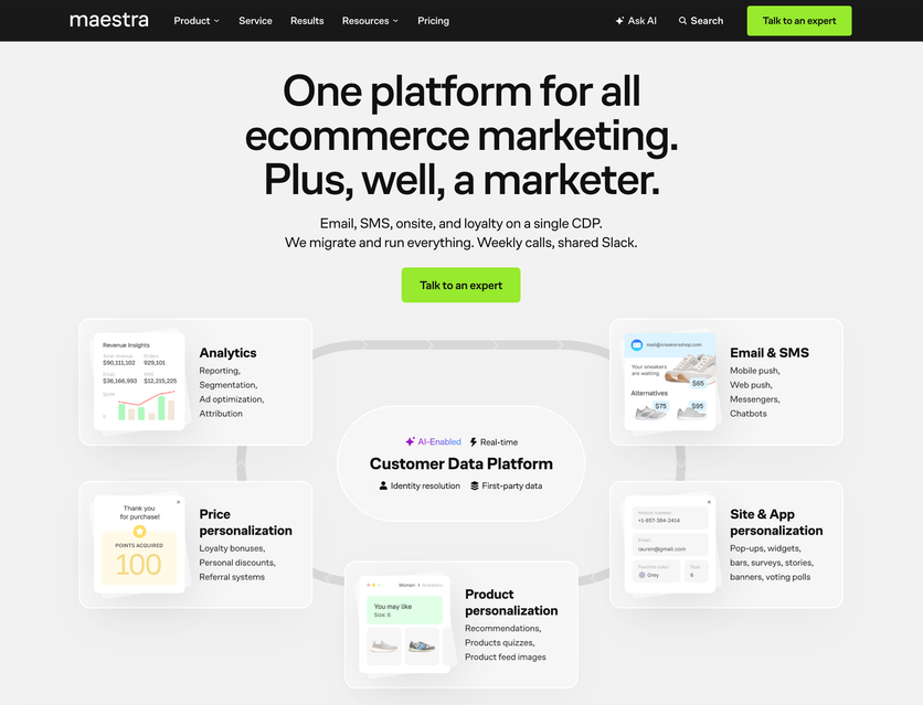 Maestra homepage