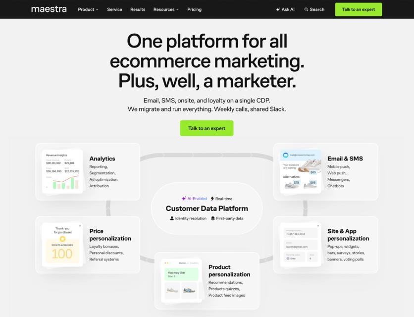 Maestra homepage