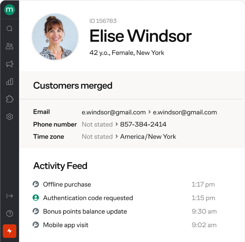 Maestra real-time CDP unified customer profile with merged records and identity resolution