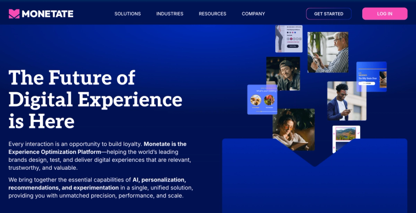Monetate homepage