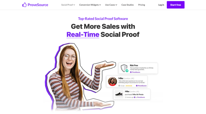 ProveSource homepage