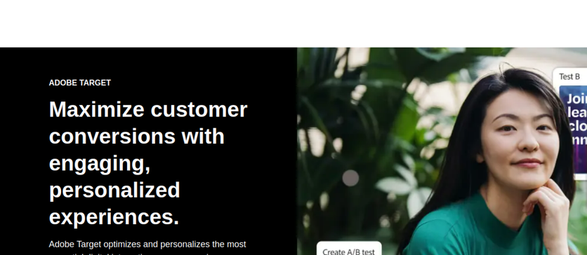 Adobe Target product page